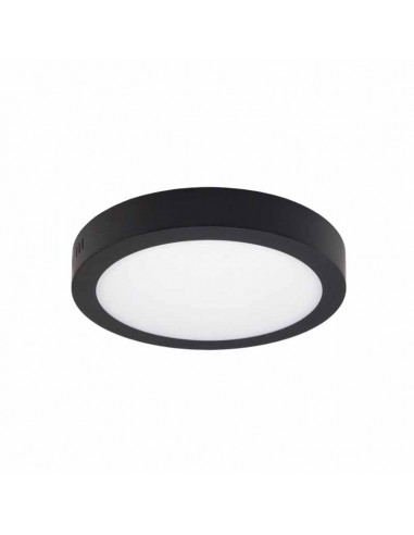 PLAFON LED REDONDO NEGRO 18W  LUZ FRIA