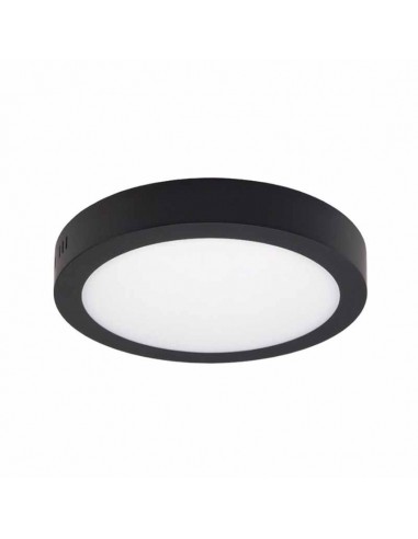 PLAFON LED REDONDO NEGRO 24W  LUZ CALIDA