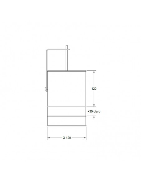 CABEZAL AR111 120MM - 1 ARO DECO NEGRO