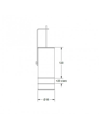 CABEZAL DICRO 1 ARO DECO BLANCO 12 CM