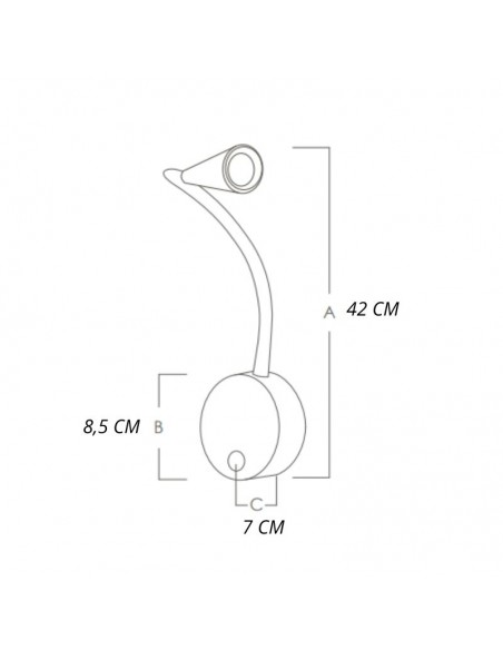 APLIQUE LED WALLER C 3W BLANCO 3000K IP20 LUZ CALIDA
