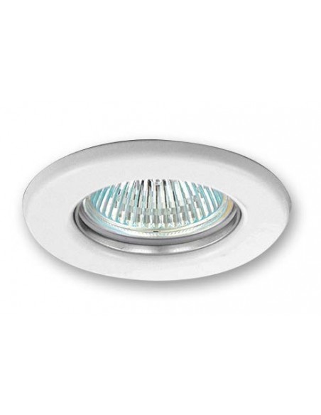 SPOT EMBUTIR DICRO FIJO  C/ ZOCALO BLANCO LISO