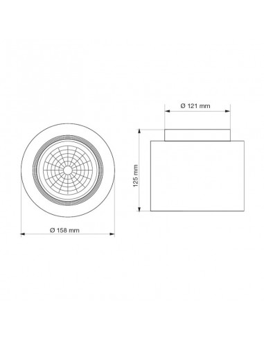 SPOT MONOVOLUMEN AR111 FIJO PLATIL