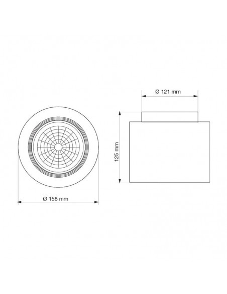 SPOT MONOVOLUMEN AR111 FIJO PLATIL