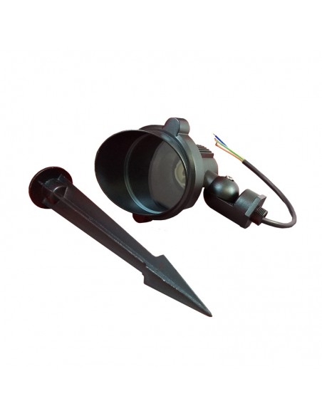 SPOT JABALINA ALUMINIO GU10 IP65 VISERA NEGRO