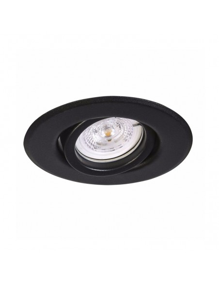 SPOT EMBUTIR DICRO MOVIL C/ ZOCALO 100MM NEGRO TEXT