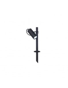 SPOT JABALINA ESTACA PISO ALUMINIO GU10 NEGRO 30CM (3100)