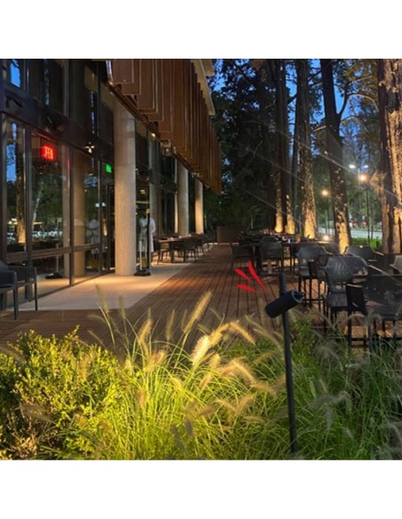 SPOT JABALINA ESTACA PISO ALUMINIO 2L GU10 NG 100CM (3100)