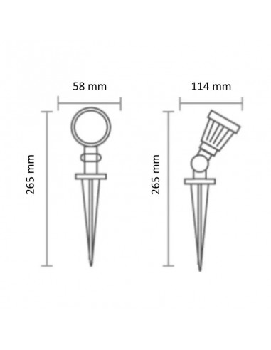 SPOT JABALINA LED INTEGRADO GU10 5W FRIA IP65 PVC