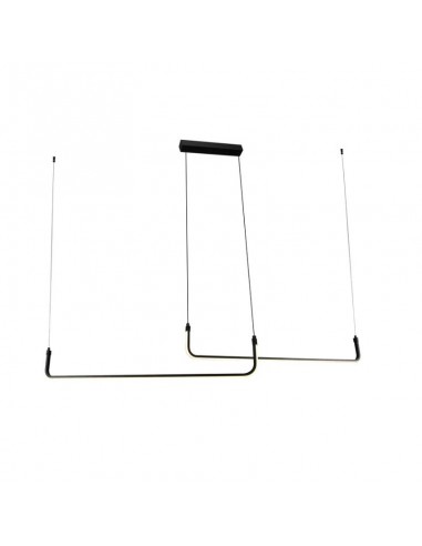 COLGANTE BOB LED 120CM 42W 3000K LUZ CALIDA NEGRO