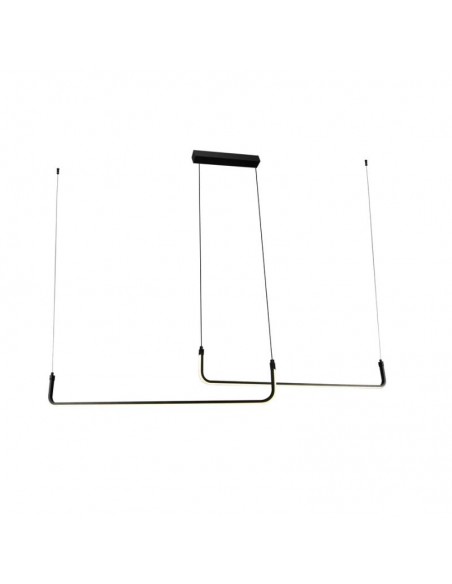 COLGANTE LED BOB 42W 3000K LUZ CALIDA 120CM NEGRO