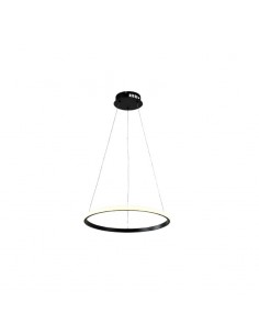 COLGANTE LED SIMP M 40CM 24W LUZ CALIDA 3000K NEGRO