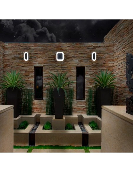 APLIQUE WILLY I CUADRADO LED 9W LUZ CALIDA 3000K NEGRO 20CM