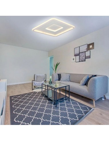 PLAFON CUADRADO FIAT XL LED 40W 50CM BLANCO