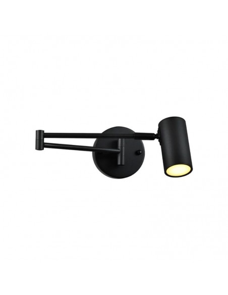 APLIQUE CABECERA REGULAB GU10 LED LONGINA 54X6CM NEGRO