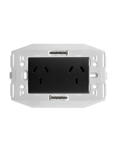 MODULO KALOP NEGRO TOMA DOBLE 3 PATAS C/ BASTIDOR