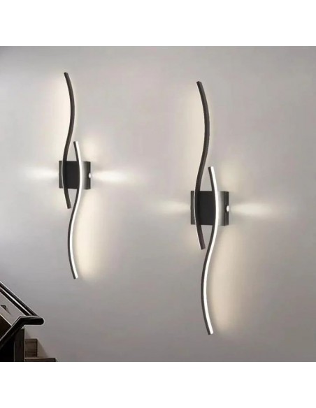 APLIQUE PARED TIARA 36W NEGRO