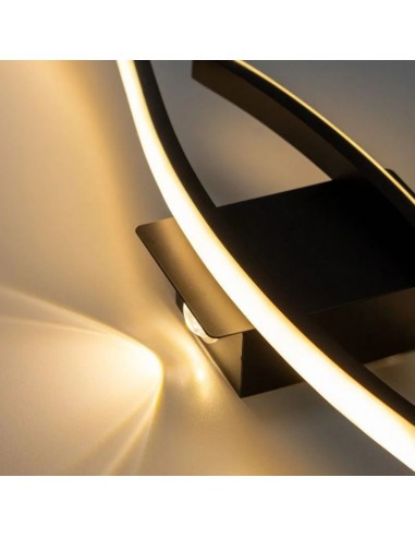 APLIQUE PARED TIARA 36W NEGRO