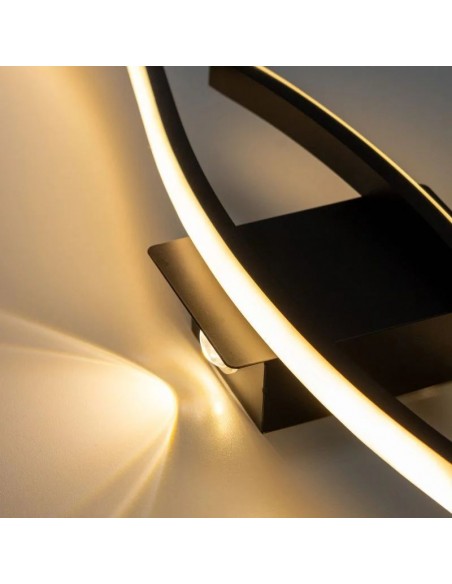 APLIQUE PARED TIARA 36W NEGRO