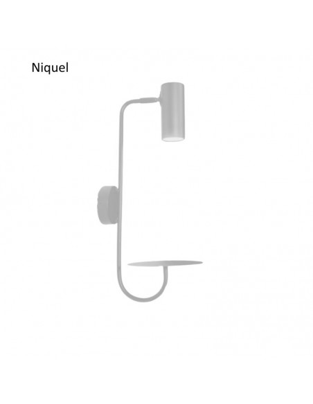 APLIQUE CABECERA DIRECCIONAL GU10 BIMBA 18X54CM NIQUEL