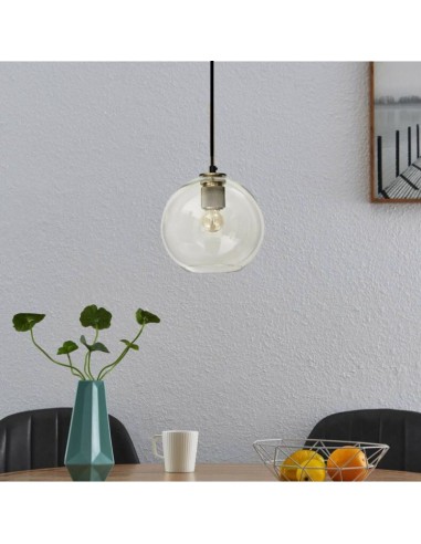 COLGANTE ALDON CRISTAL 1 LUZ E27 ORO 20CM