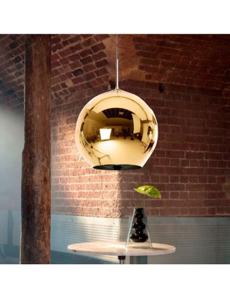 COLGANTE TOM S 1 LUZ E27 ORO 25CM