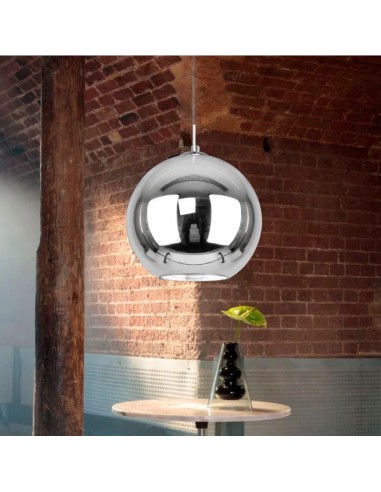 COLGANTE TOM S 1 LUZ E27 CROMO 25CM