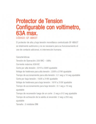 PROTECTOR TENSION DIN MONO GRALF C/VOLT....