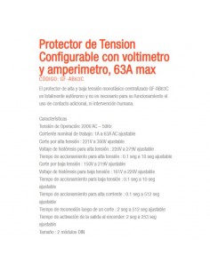 PROTECTOR TENSION DIN MONO GRALF C/VOLT.+AMP CONF 2