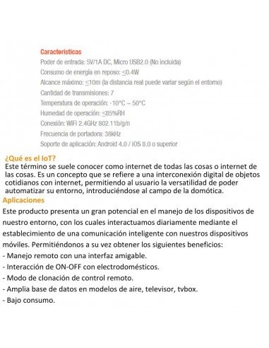 CONTROL REMOTO SMART WIFI GRALF