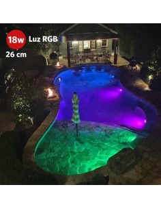 ARTEFACTO PARA PILETA MEDUS 26CMS ABS 18W LED RGB 2