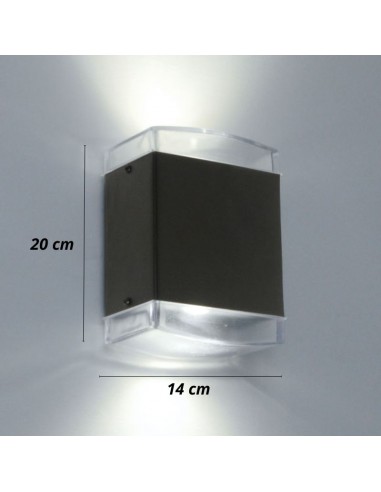 APLIQUE BIDIRECCIONAL 4312 1 LUZ E27 POLICARBONATO