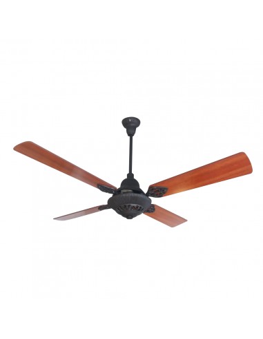 VENTILADOR TECHO MADERA 4 PAL 5 VELOC NEGRO