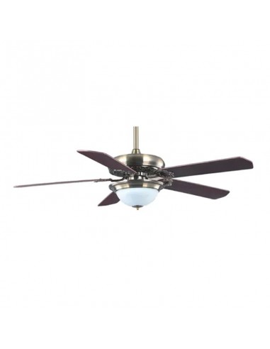 VENTILADOR TECHO  5 PAL BRONCE ENCHAPADO MADERA