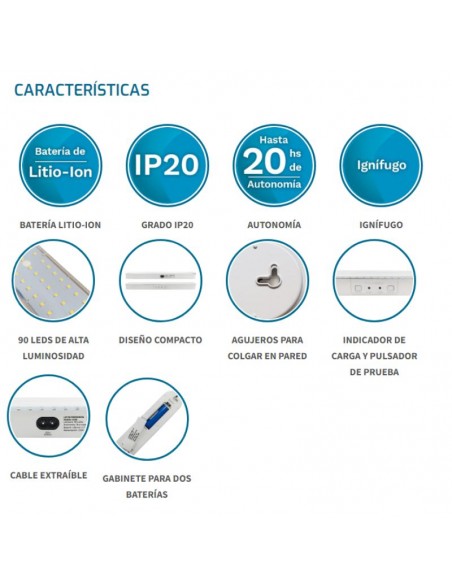 EQUIPO EMERGENCIA GAMASONIC 90 LED (GS90 1B) 10HS