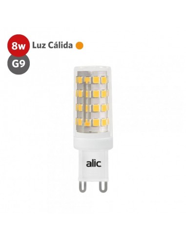 LAMPARA LED BIPIN G9 8W LUZ CALIDA ECOLED - ALIC