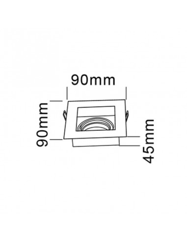 SPOT EMBUTIR DICRO MOVIL CUAD. ROQUE BLANCO CANDIL