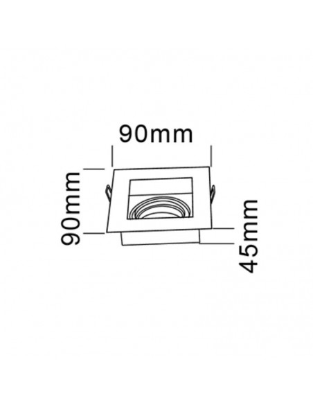 SPOT EMBUTIR DICRO MOVIL CUAD. ROQUE BLANCO CANDIL