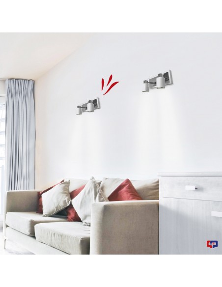 APLIQUE JULITA 2 LUCES GU10 BLANCO CANDIL