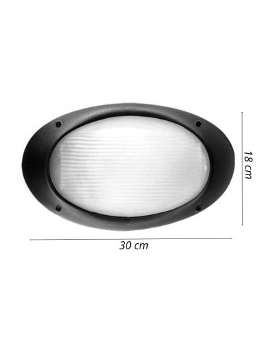 TORTUGA OVAL POLIPROPILENO LISA ARO ALTO NEGRO E27