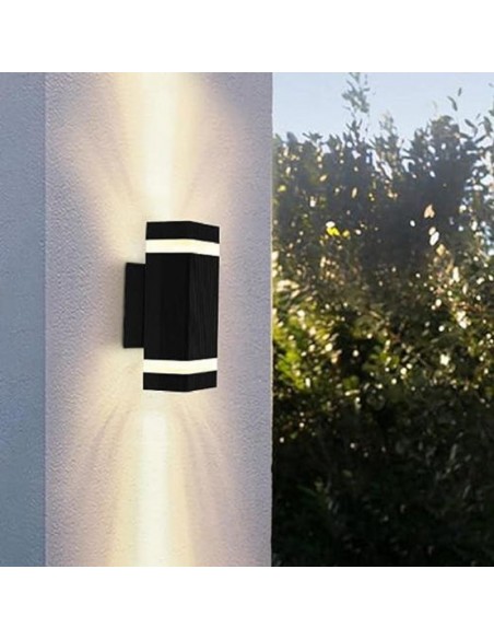 APLIQUE MAO II 2 LUCES GU10 NEGRO CANDIL