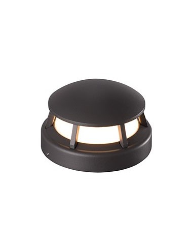 APLIQUE EXTERIOR LED EXITO PARA PISO COLOR NEGRO CANDIL.