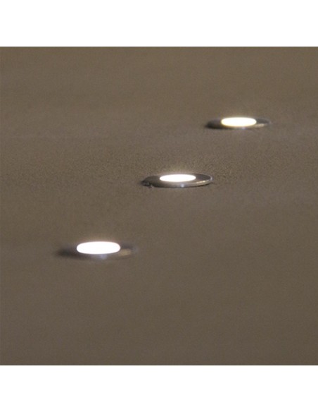 APLIQUE PISO EMBUTIR LED VK POINT 1W IP65 LUZ CALIDA 3000K