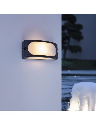 APLIQUE PARED AZONA E27 NEGRO IP54 ALUMINIO