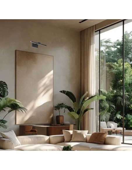 APLIQUE LED KENDRA  9W NEGRO LUZ CALIDA 3000K