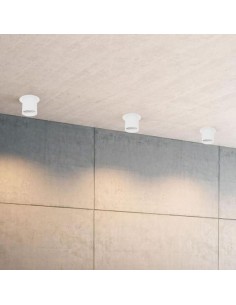PLAFON AR111 1 LUZ REDONDO BLANCO CHAPA 2