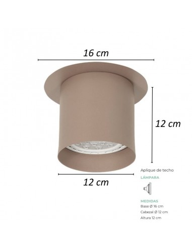 PLAFON AR111 1 LUZ REDONDO BLANCO CHAPA