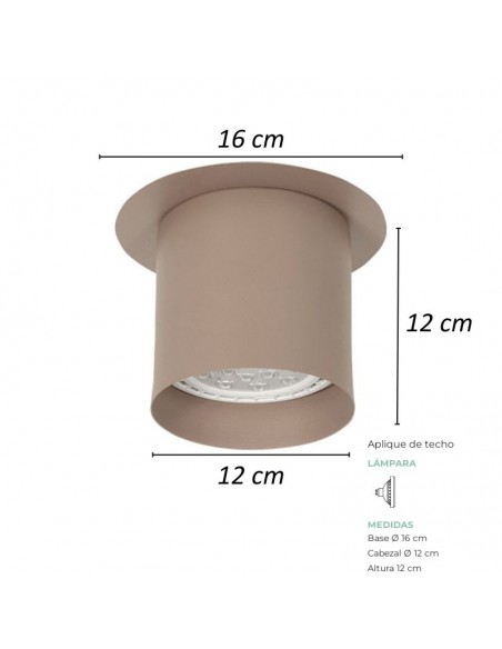 PLAFON AR111 1 LUZ REDONDO BLANCO CHAPA