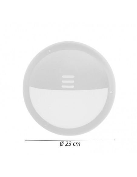 TORTUGA REDONDA POLIPROPILENO C/ VISERA BLANCO E27