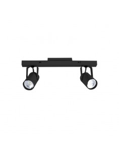 APLIQUE PARED TILCARA 2 LUCES DICRO GU10 NEGRO
